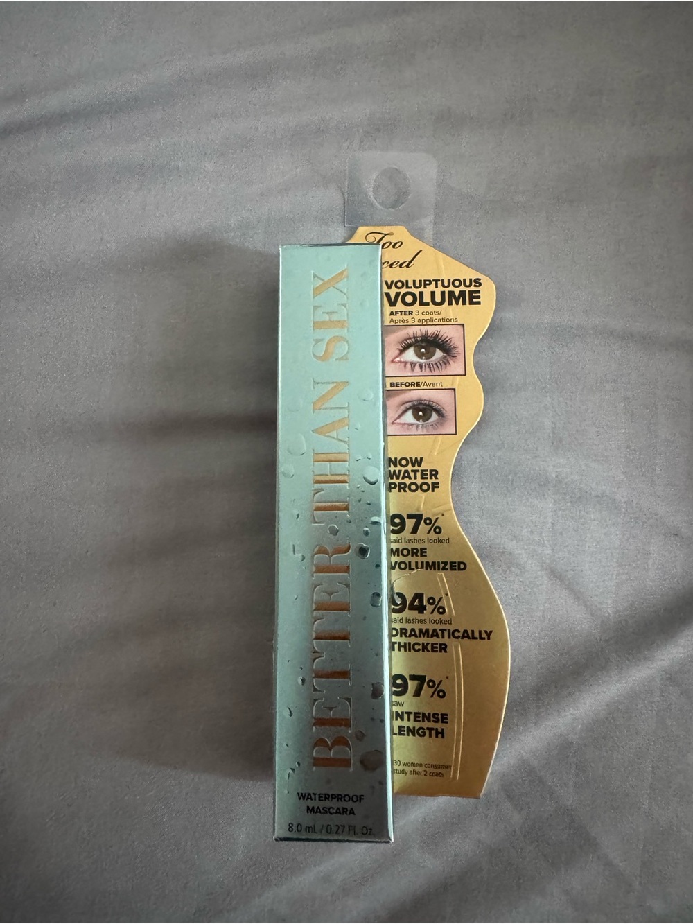 Too Faced Better Than Sex Waterproof Mascara – Teal Box